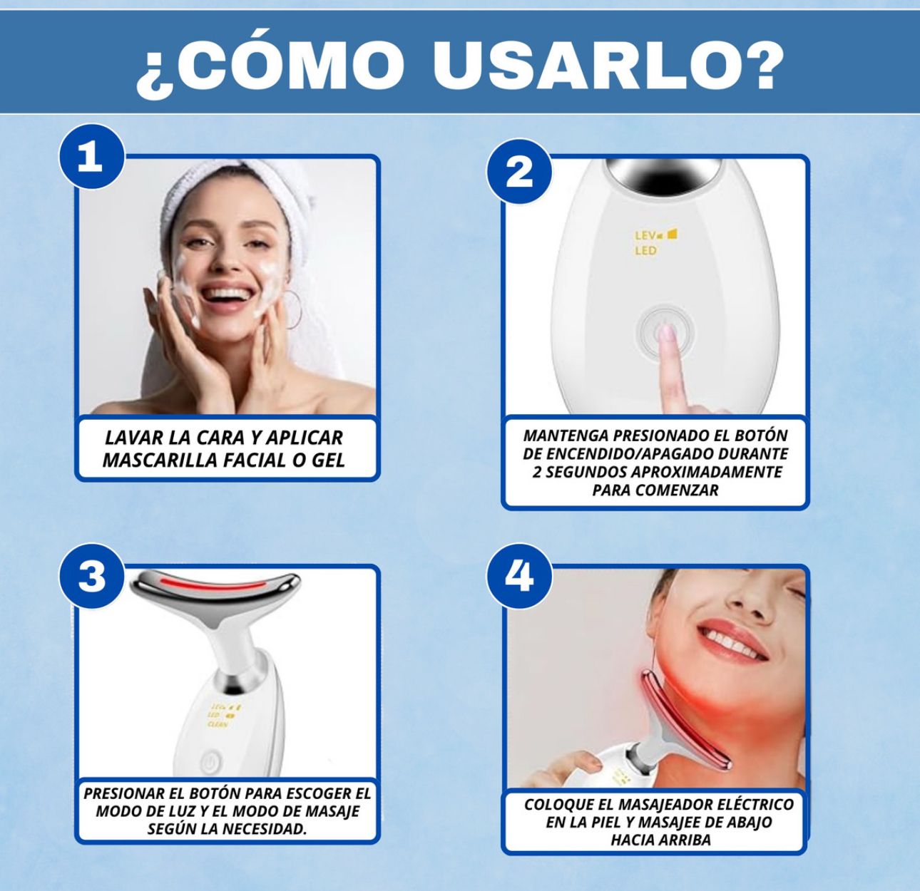 Miniatura 4 de MASAGEADOR FACIAL,REDUCTOR  DE ARRUGAS